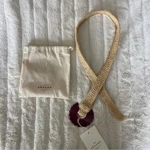 Sezane | Accessories | Nwt Szane Sandy Belt In Natural 